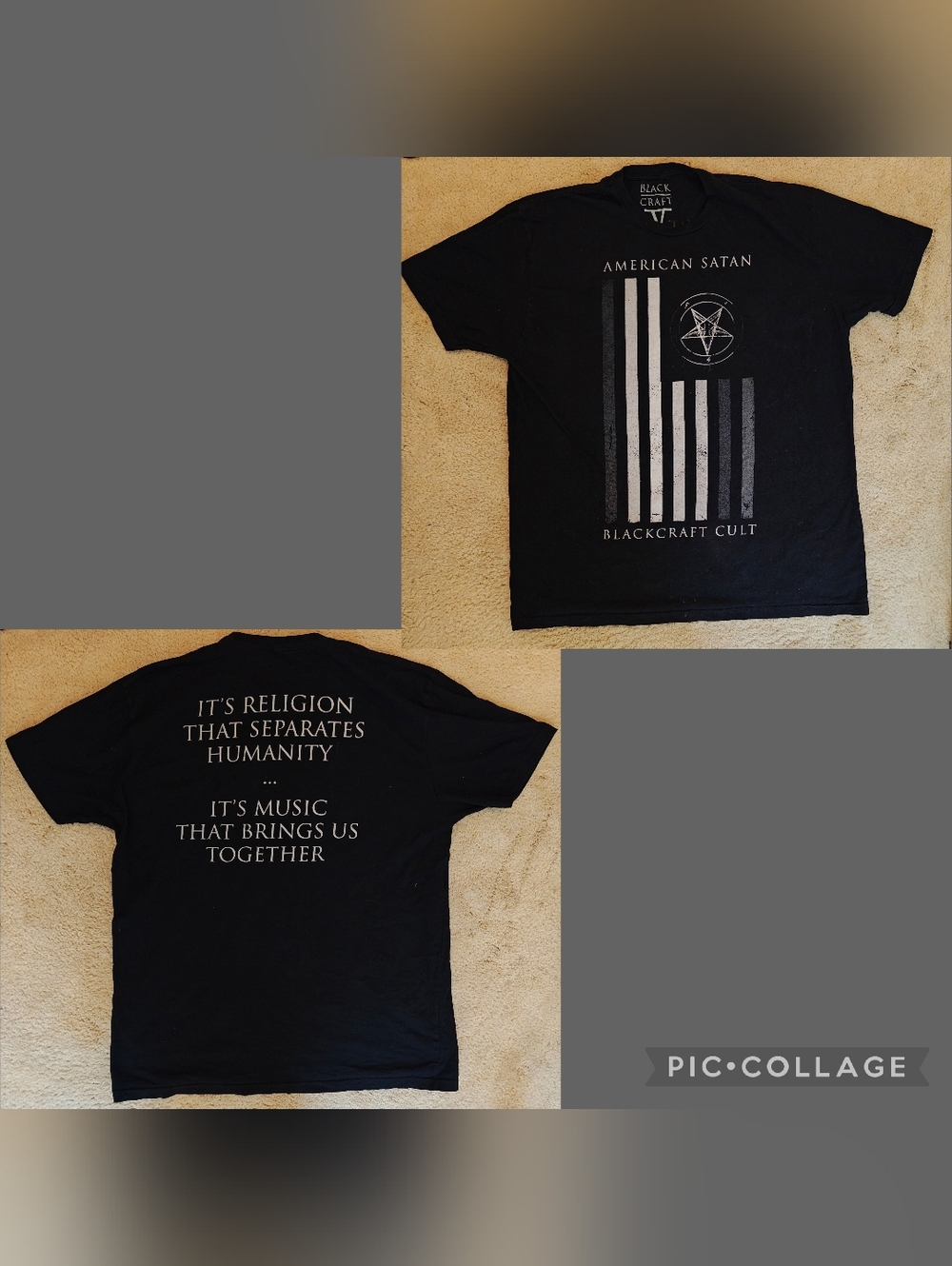 Blackcraft Cult x American Satan Collab T-shirt.